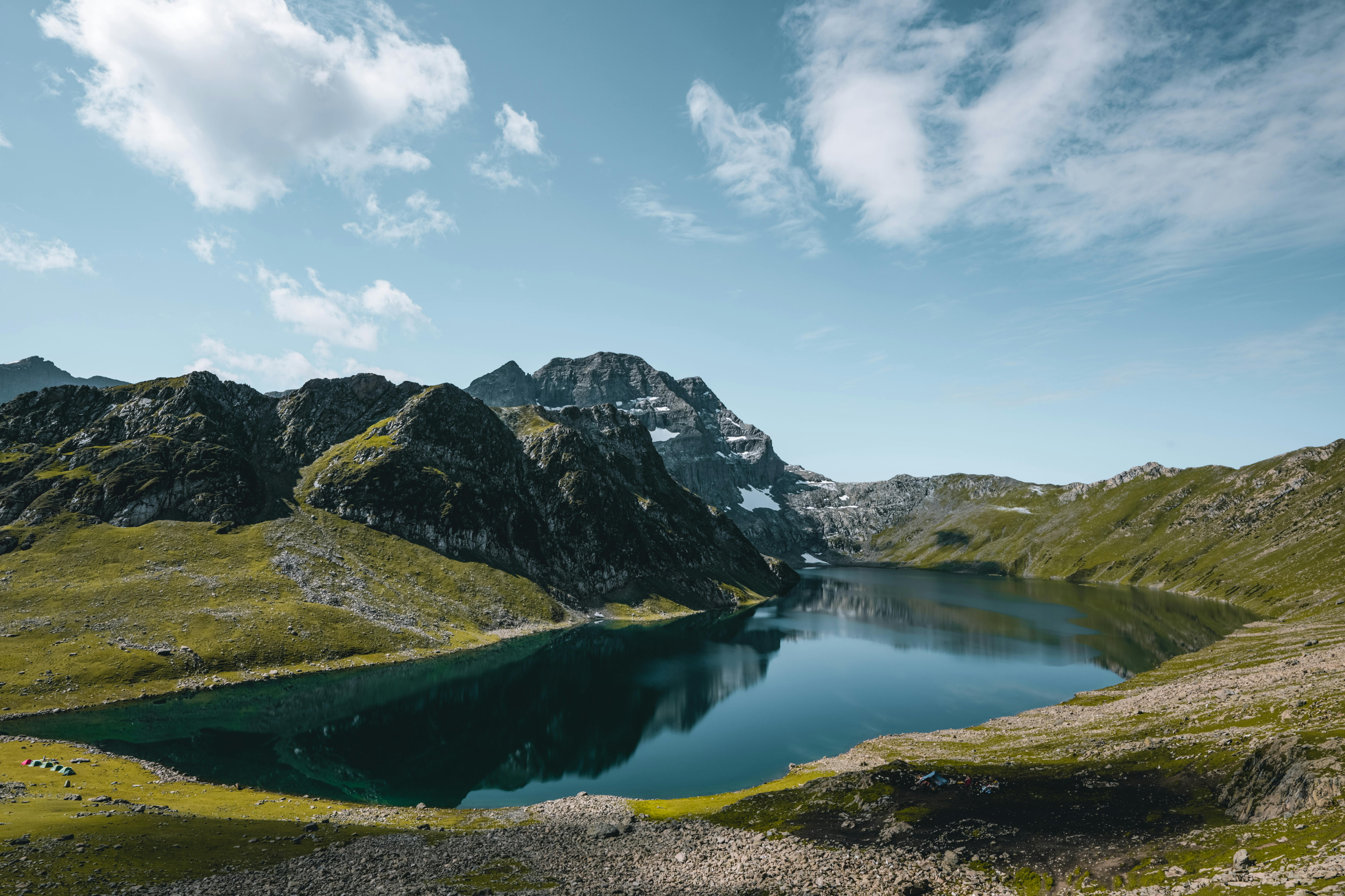 Icy Blue Lake in the Canadian Rockies